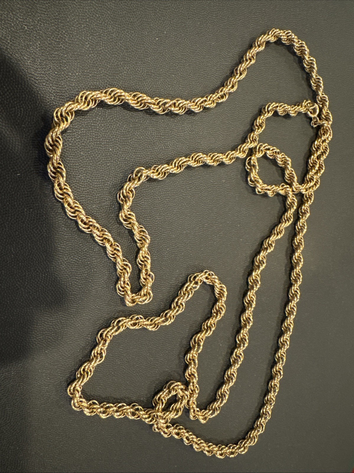 Monet Long Gold Tone Chain Necklace 54” Designer Signed Vintage Jewelry