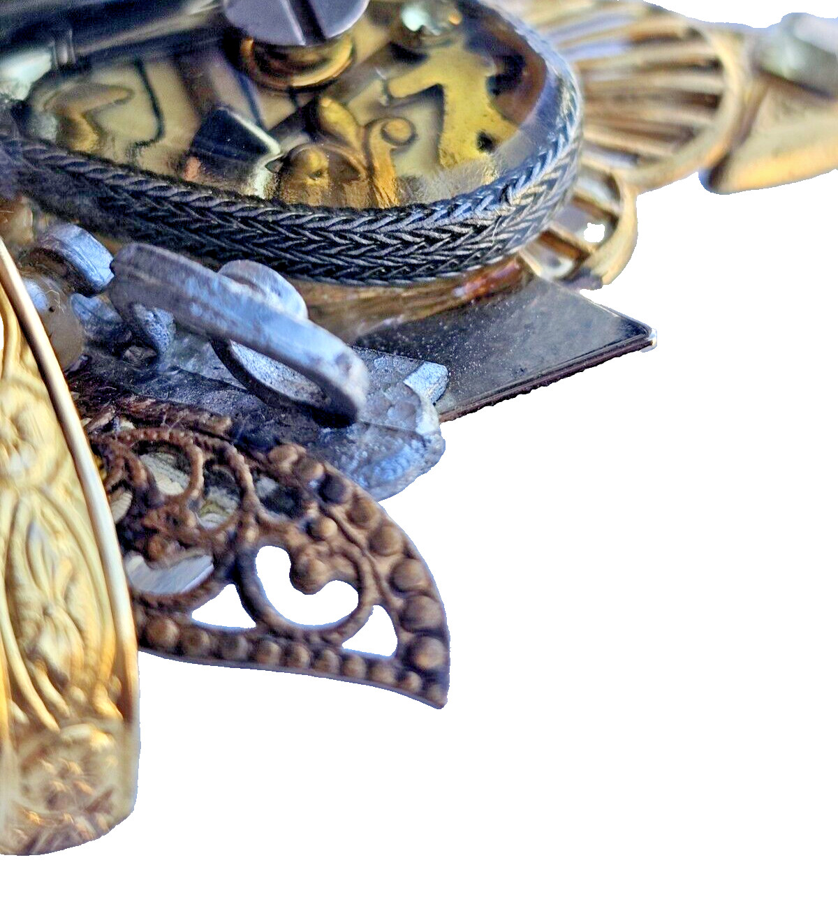 VTG Maximal Art – John Wind – Travel Plane Heart Hand Bird Dangle Brooch Pin