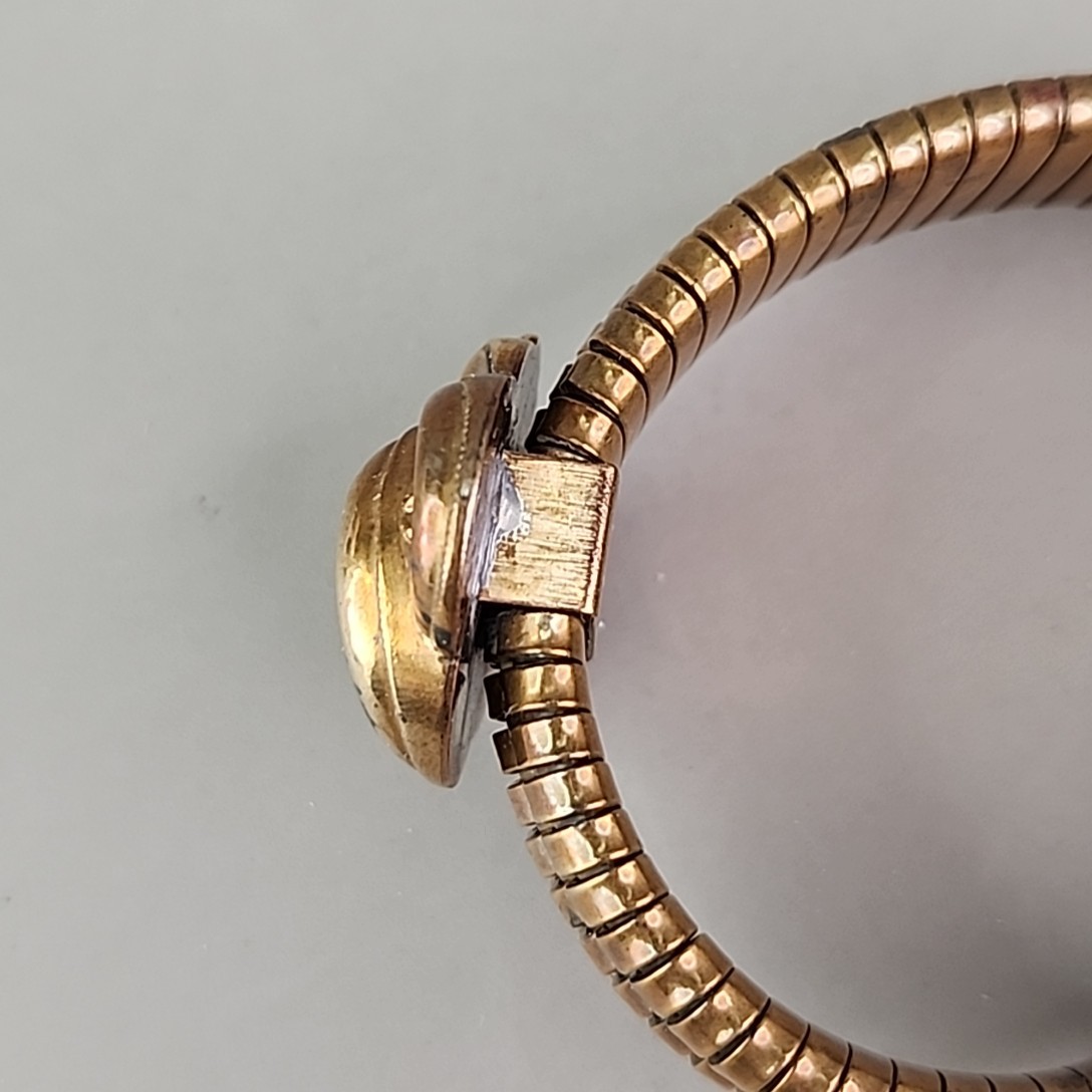 Vintage Victorian Expandable Bangle Bracelet Tubogas Germany Gold Filled 6.5″