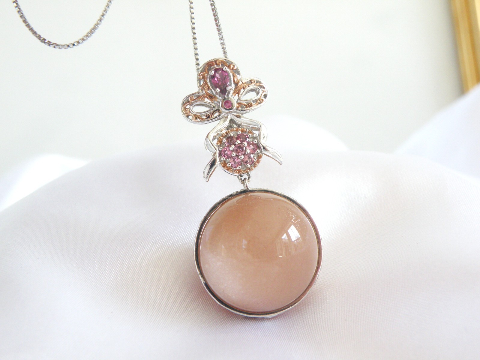 Sterling Silver 925 Gems En Vogue Michael Valitutti Moonstone Orb Pendant