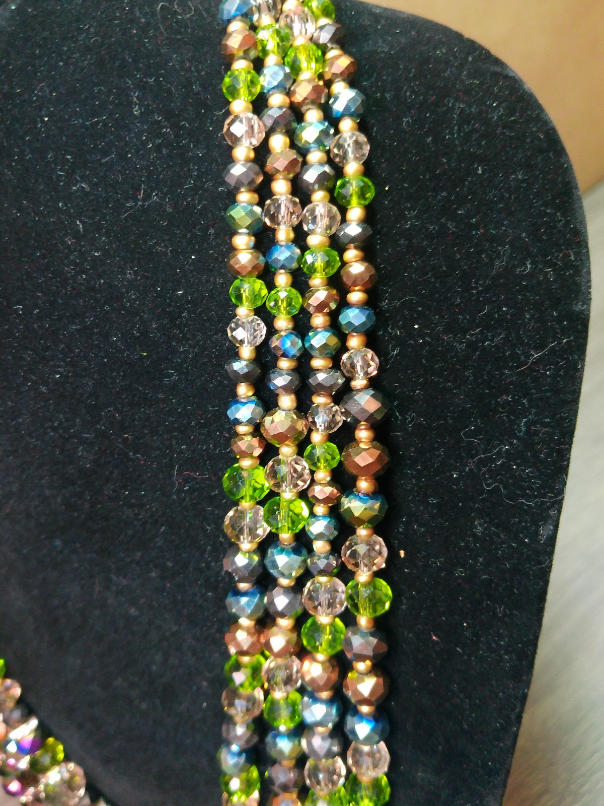 Beaded Necklace Hippie Bohemian Multi-Color Earth Tones