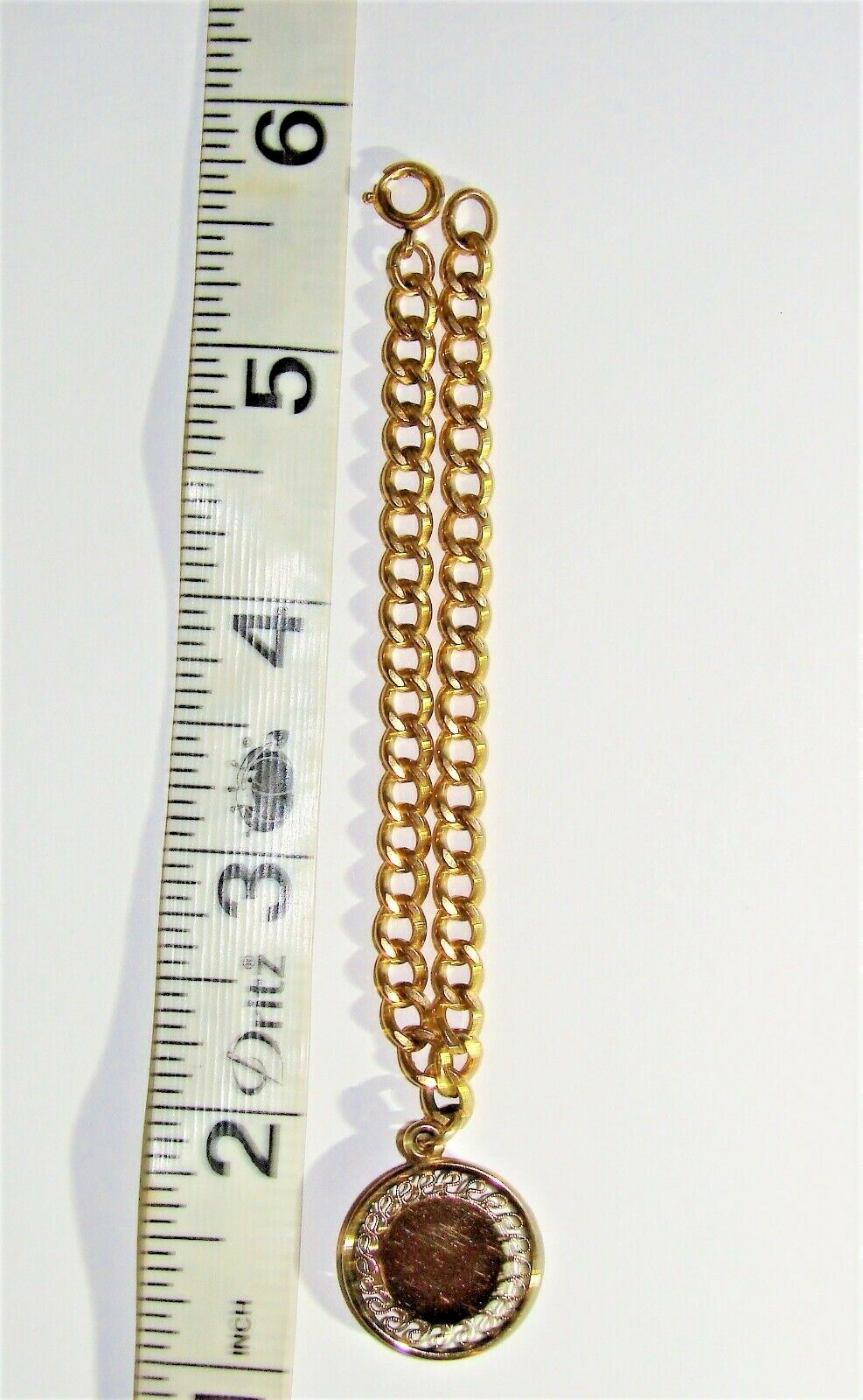 VINTAGE CHICAGO SUN TIMES DAILY GOLD FILLED RUBY CHARM ANSON & GF BRACELET