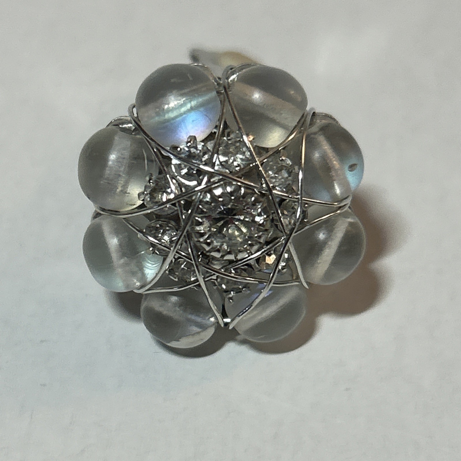 Henri Bendel Clip On Earrings Wire Wrapped Beads And Crystals With Tag