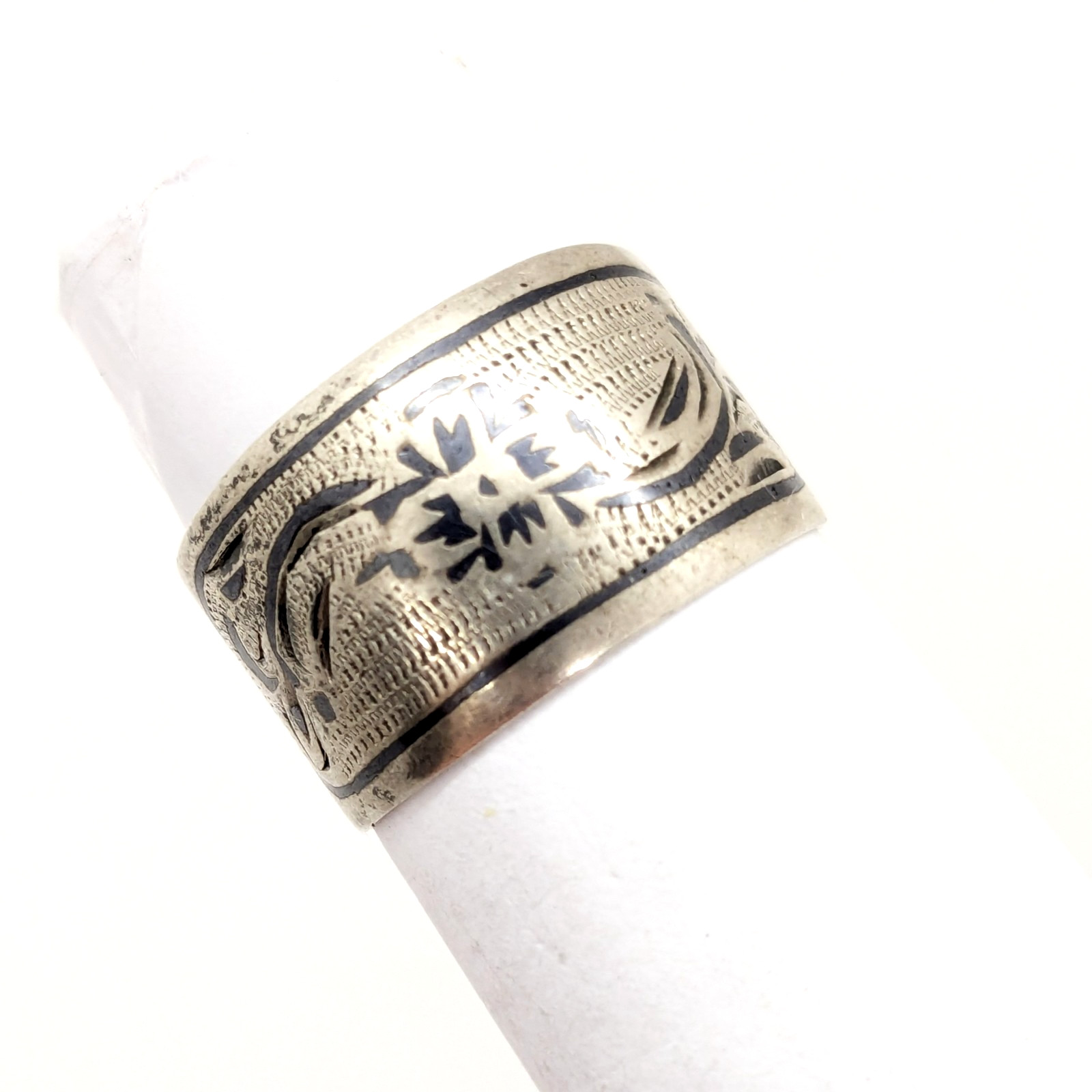 Vintage RING KUBACHI Silver⭐️916 stamp Star ussr with Blackening-size: 6.5US #13
