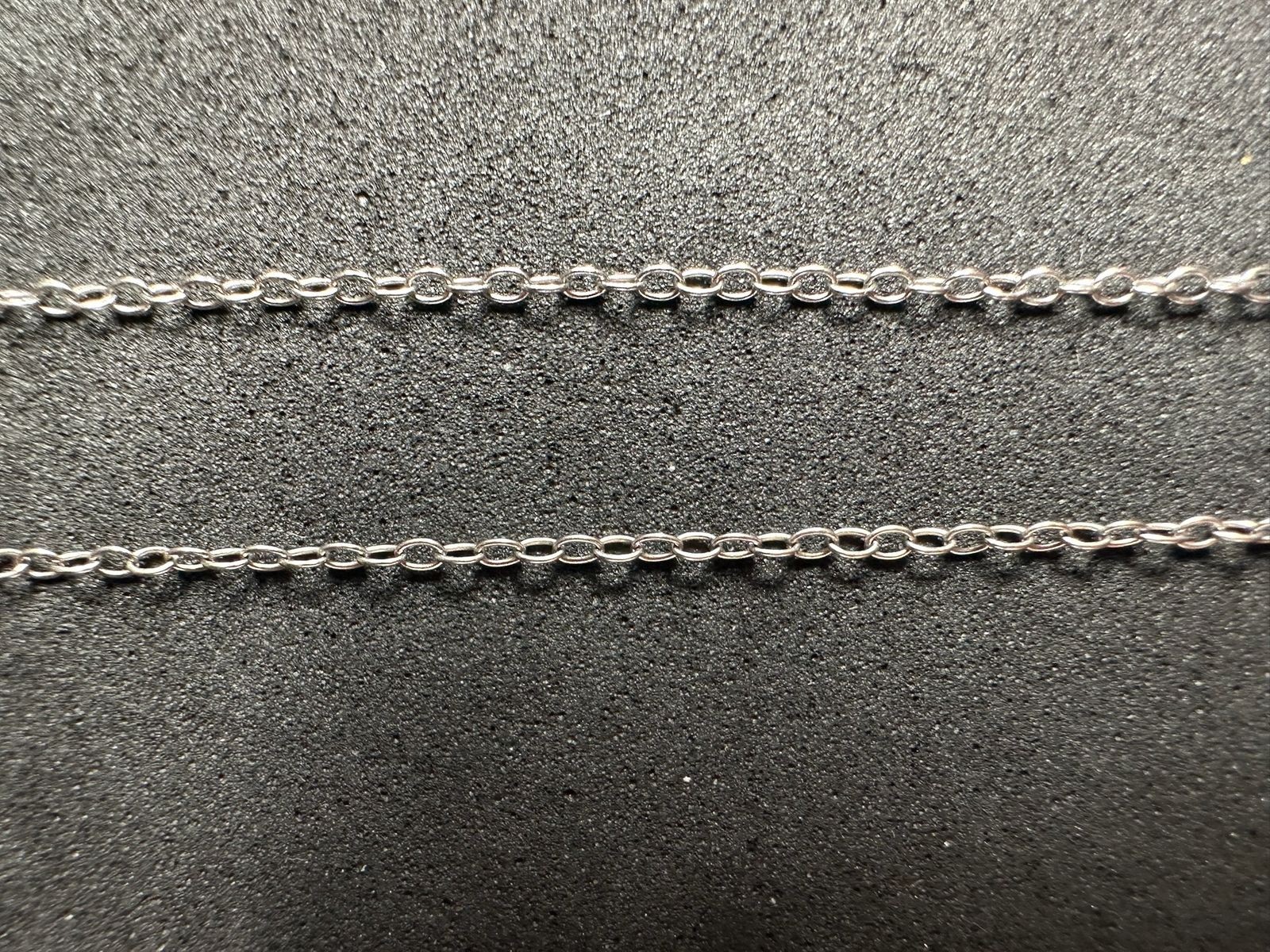0.78g Vintage Sterling Silver 925 Oval Link Chain Necklace 18 in M