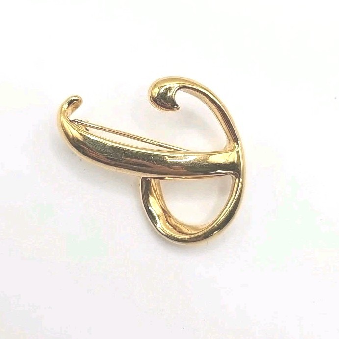 Vintage Anne Klien Letter “P” Brooch, Lapel Or Scarf Pin