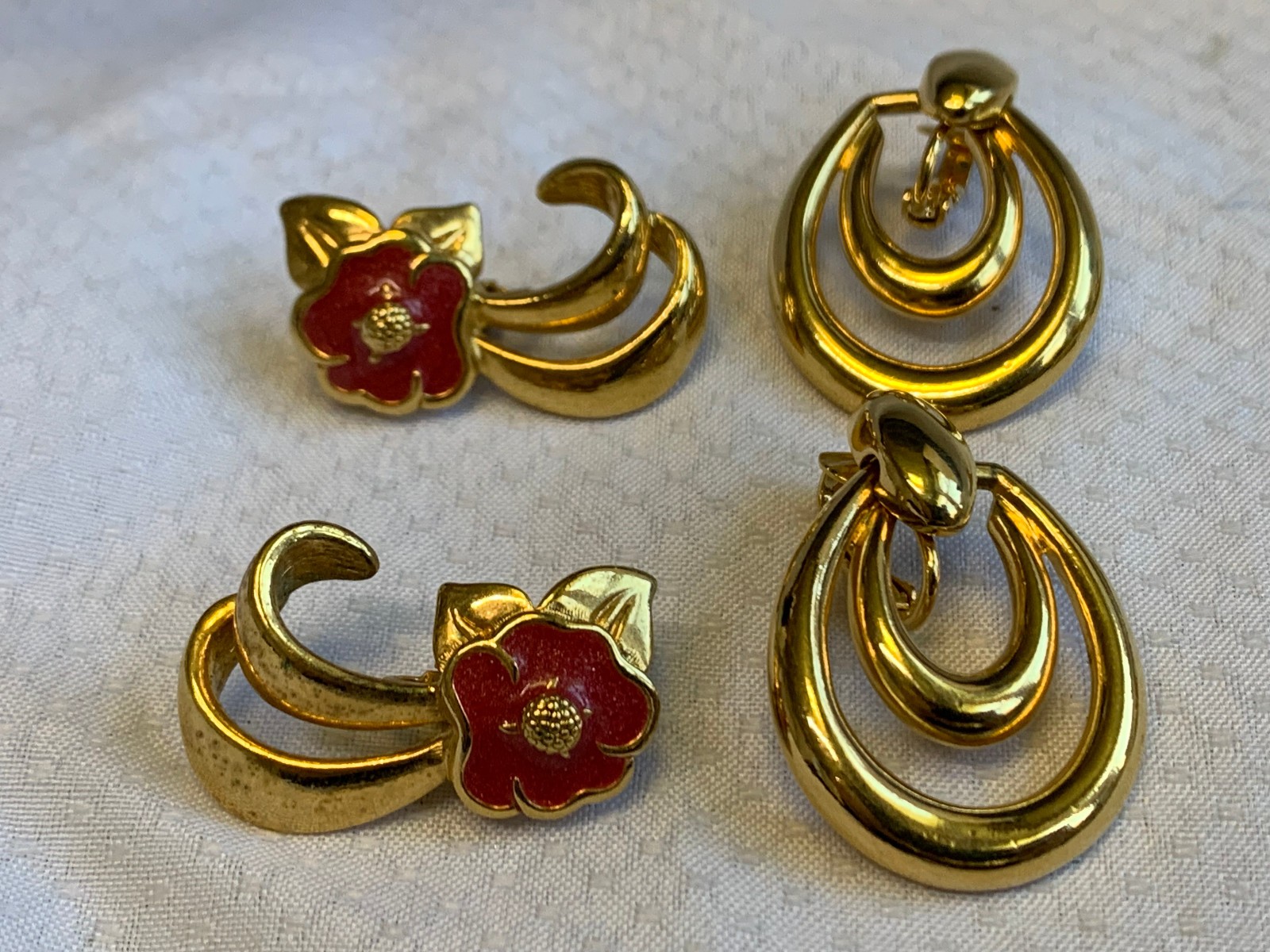 Vtg Clip-On Earring Lot Costume Jewelry Panetta Lisner Marvella Monet Avon