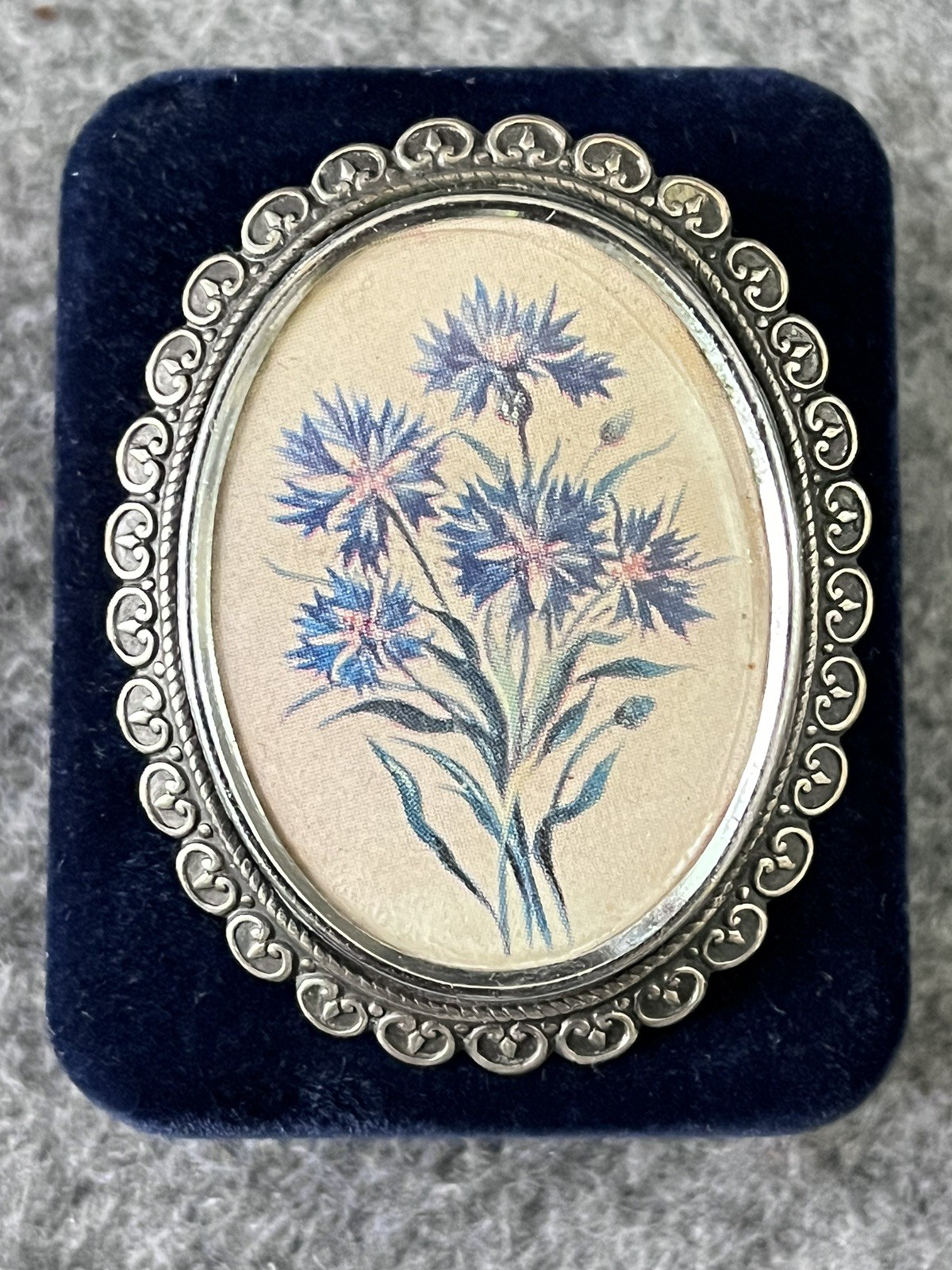Vtg Antique 1930’s-50’s (TLM)Thomas L Mott Silver Floral Brooch England