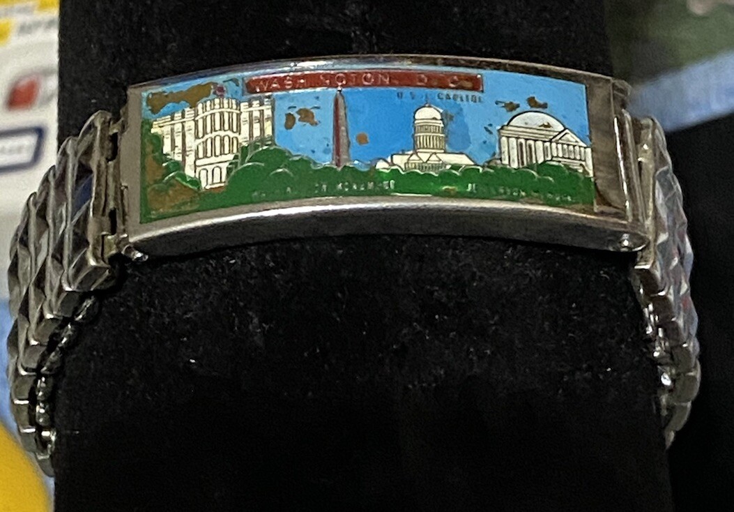 Vintage Photo Hide Bracelet USA Washington DC buildings Monument retro Unisex