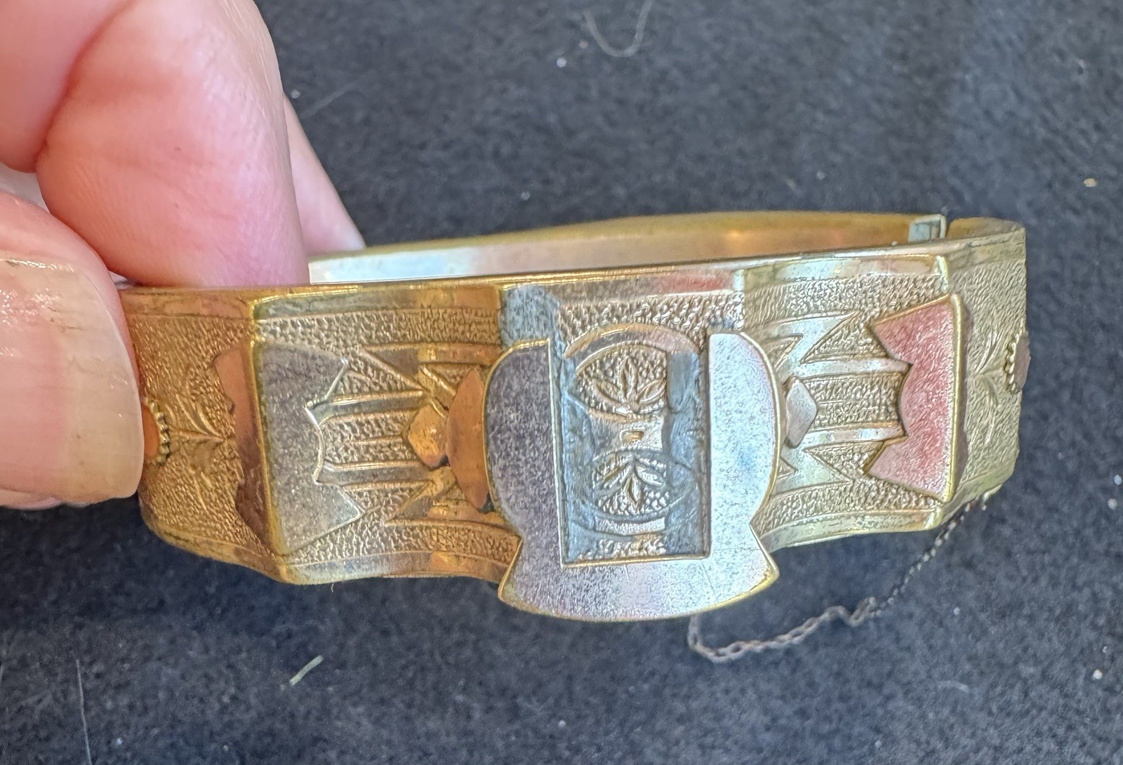 Antique Victorian Rose Gold Filled Buckle Bracelet