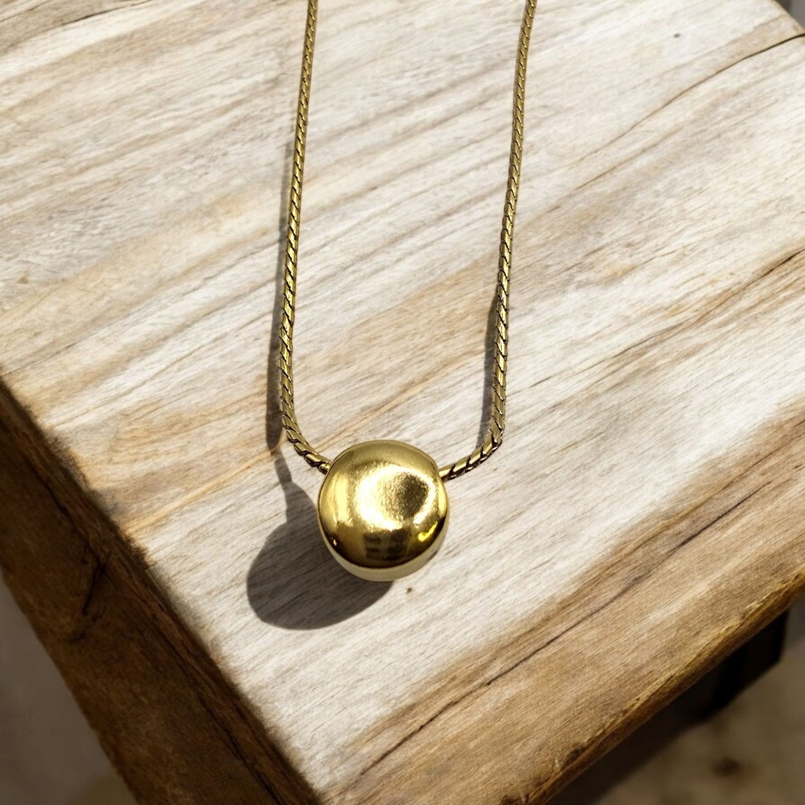 Minimalist Pendant Necklace Round Faceted Clear Crystal Rope Chain 16″ L SKU2238