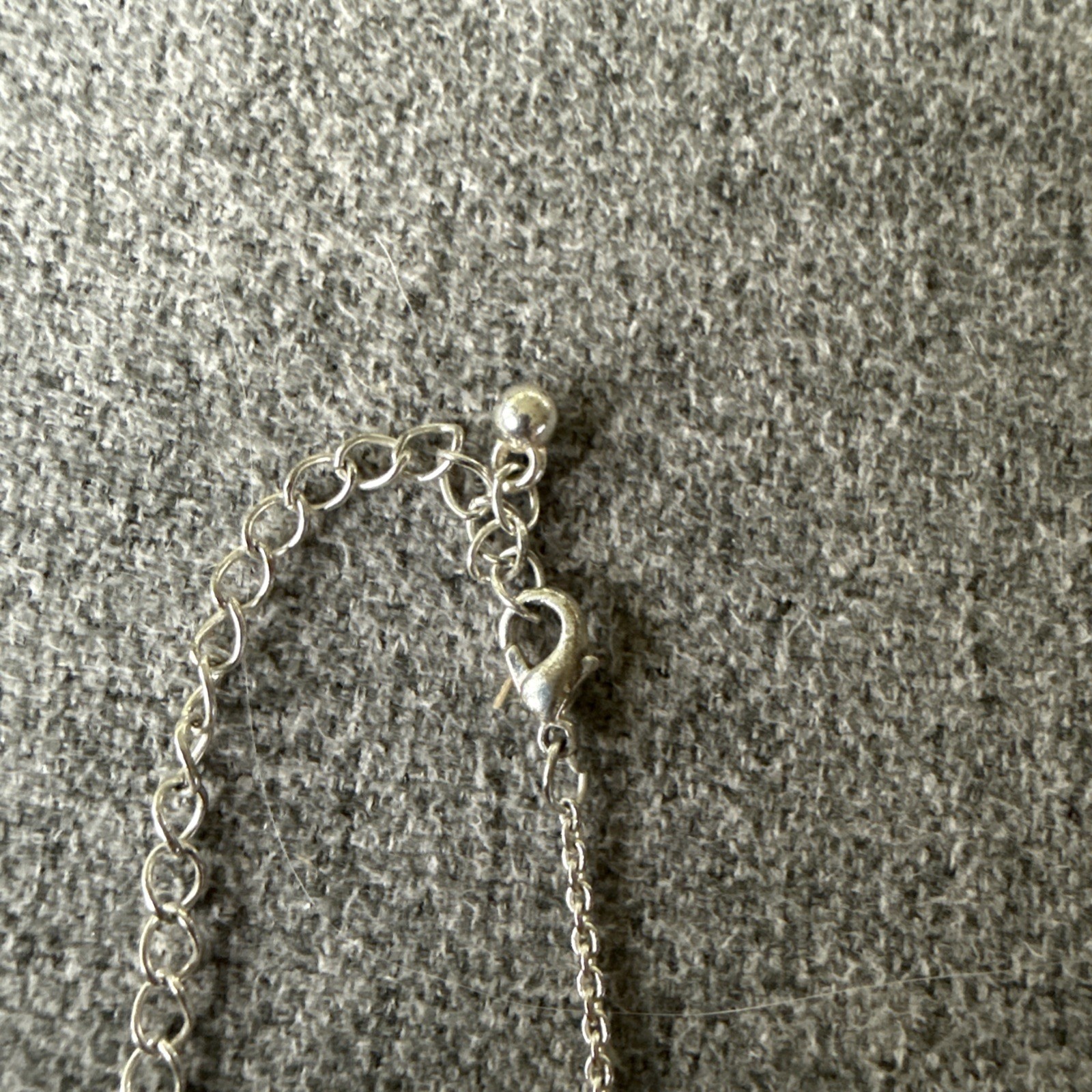 Vtg Rhinestone Letter “P” Pendant Necklace Silver Tone Initial Jewelry