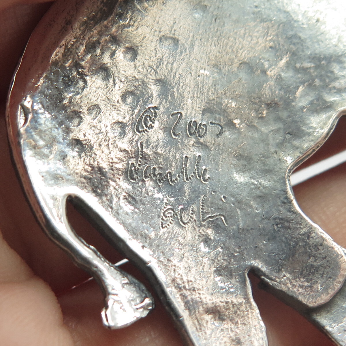 925 Sterling Silver Vintage Danielle Bali Circus Elephant Lapel Pin