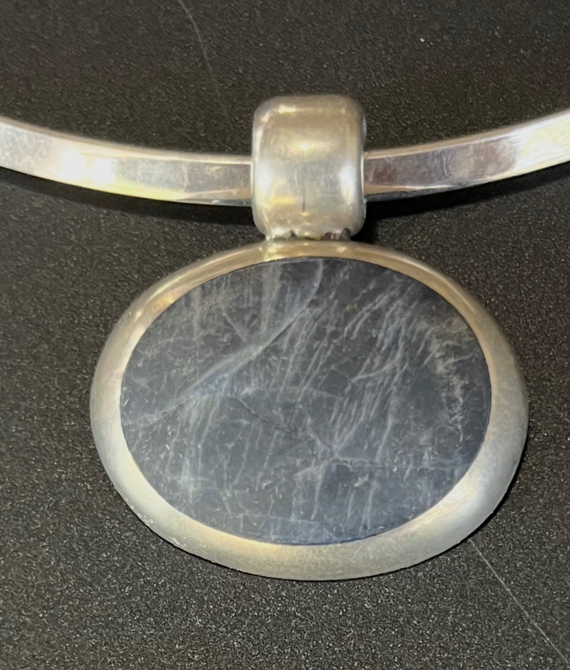 VTG 925 Mexico Solid sterling silver pendant. Silver over brass omega.