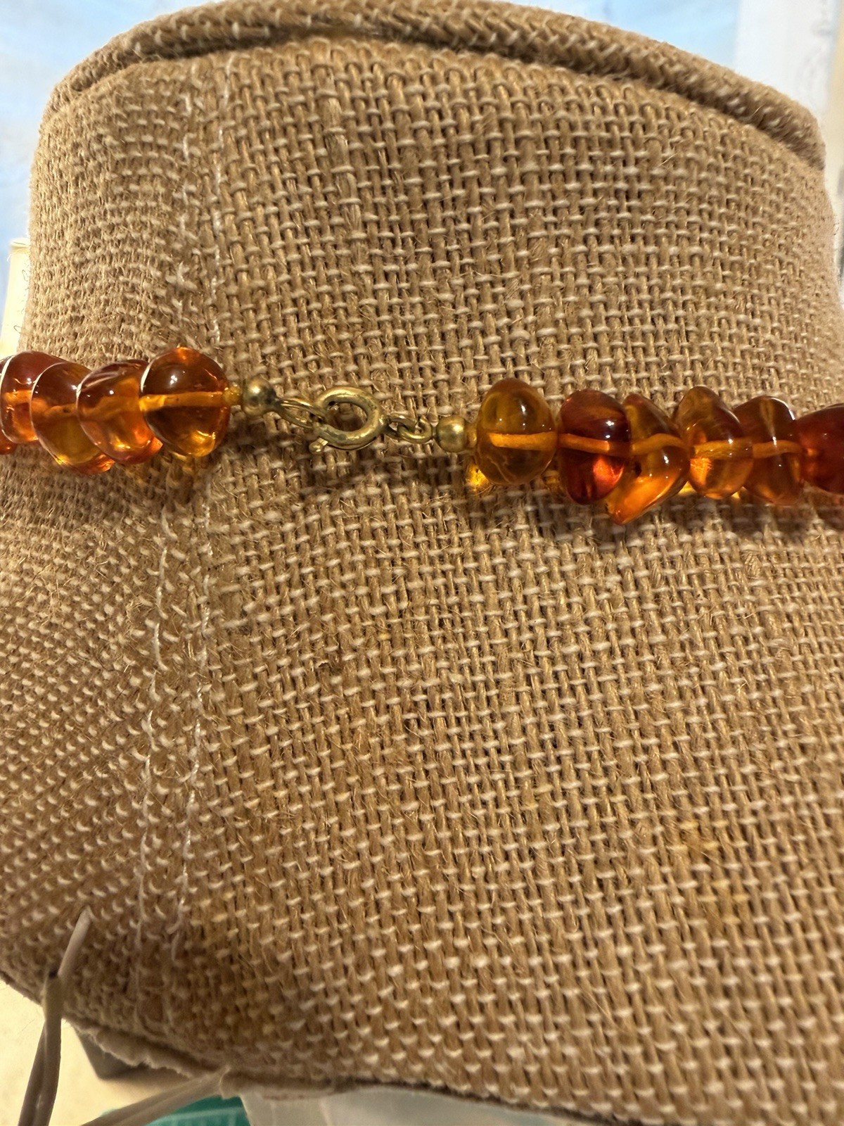 Vintage Graduated Baltic Amber Necklace Natural Honey Amber Nugget Beads 28”