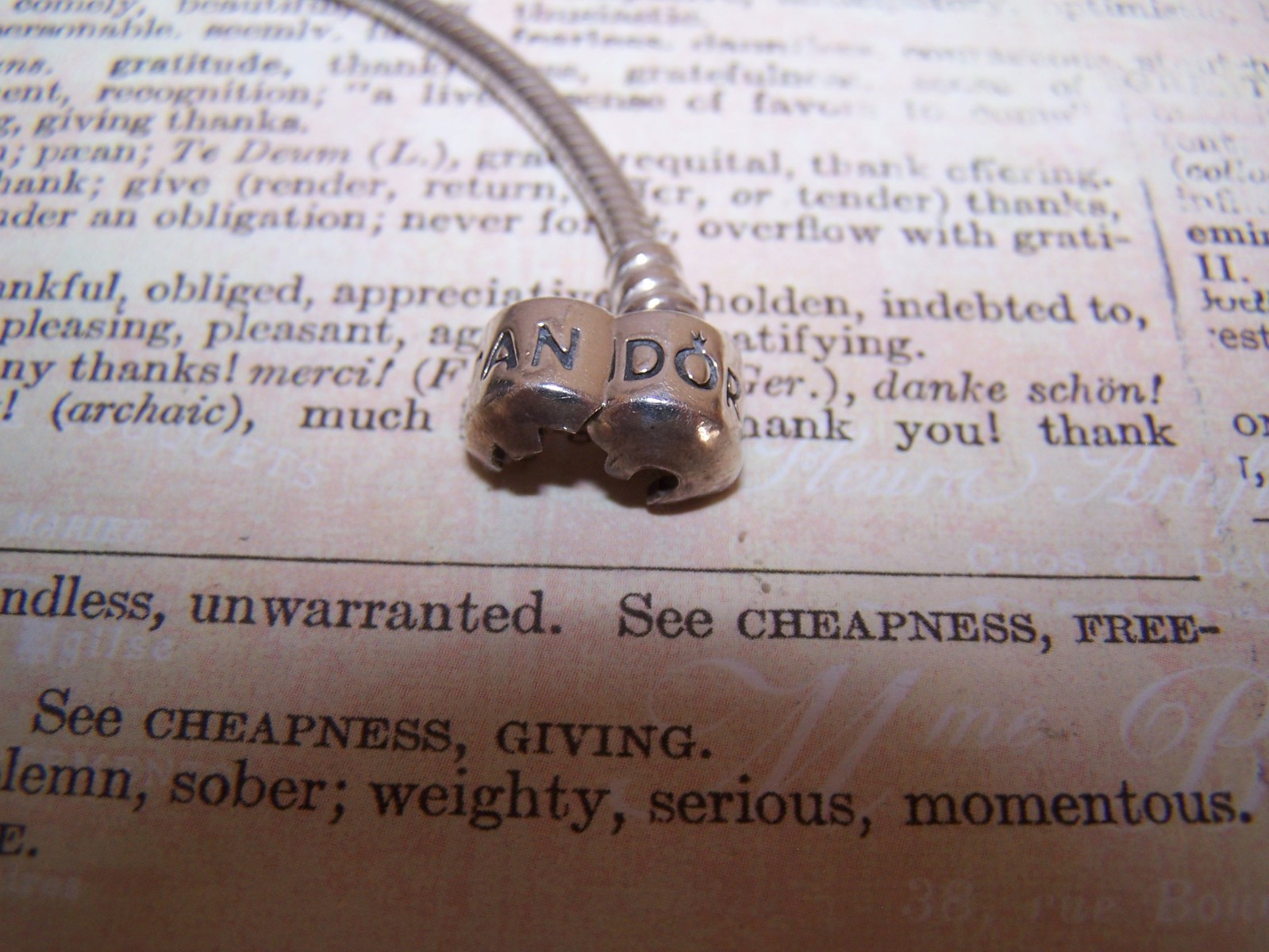 PANDORA Sterling Silver Starter Charm Bracelet – 8″ Length; 7-3/4″ Wearable
