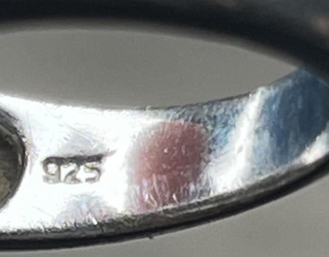 Big Large Clear CZ Cushion Cut Solitaire Vintage CI Sterling 925 Wide Ring SZ 8