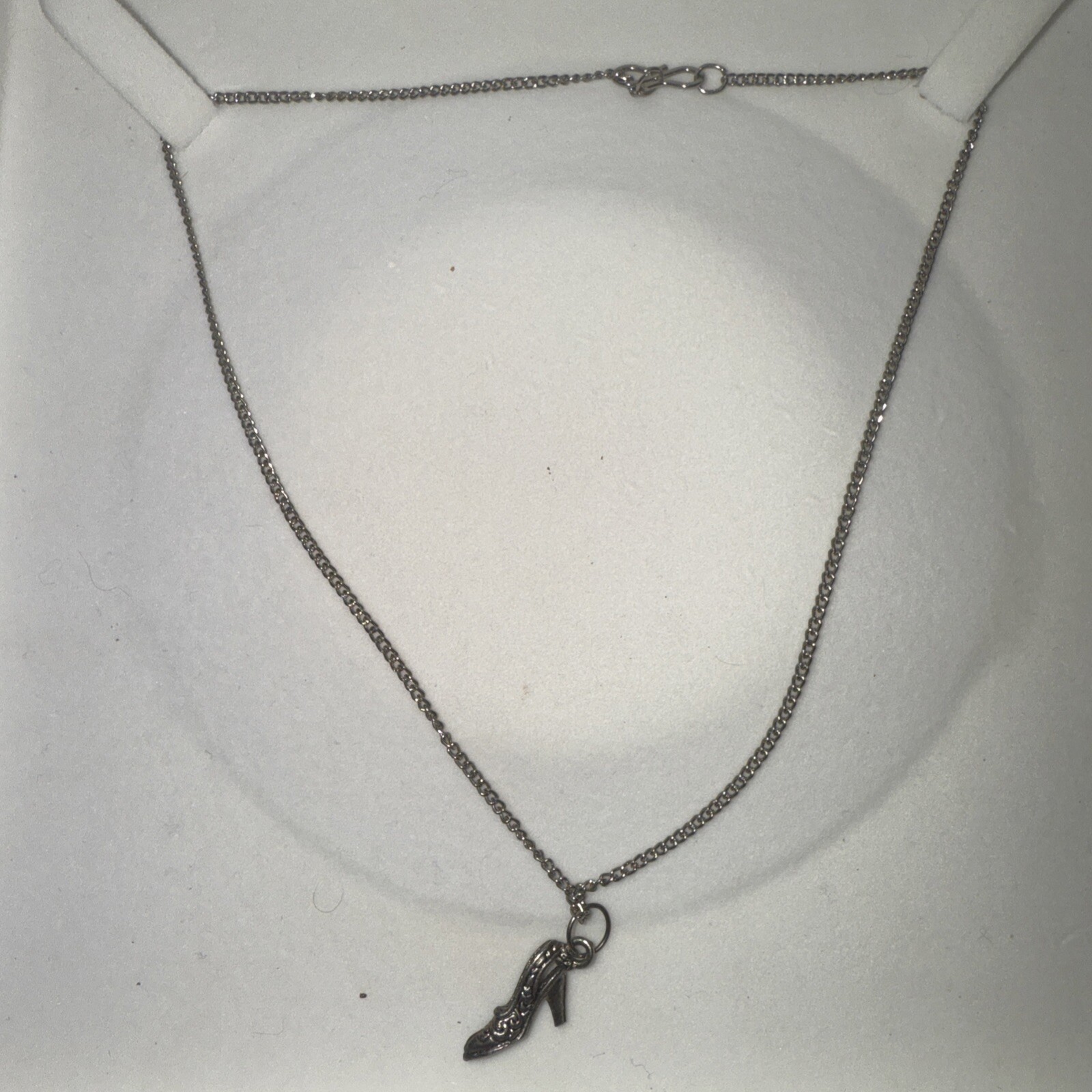 Stiletto Pumps High Heel Shoes Charm or Pendant On Chain Silver Pewter ?