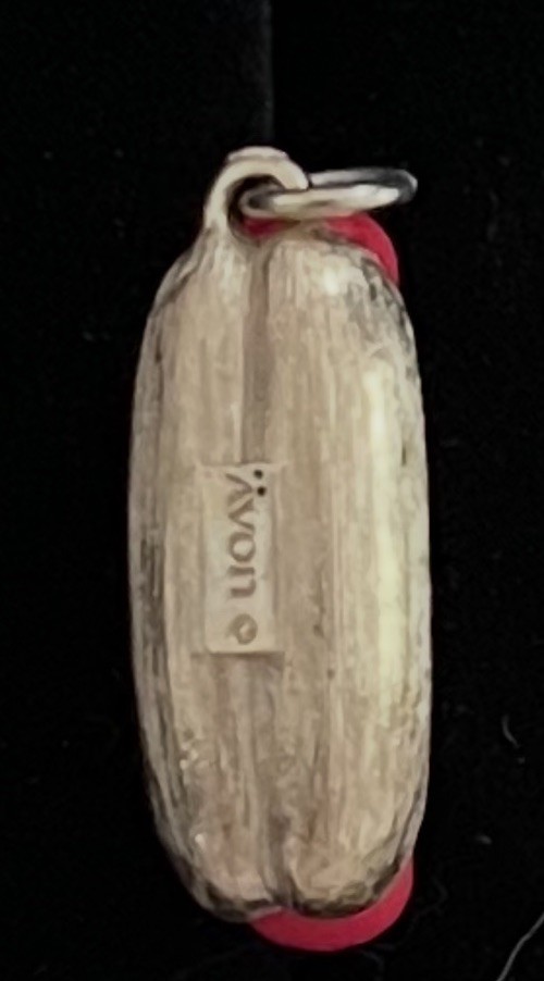 Avon Signed 1975 Hot Dog Gold Red Charm 1” “Put On The Dog” Enamel Pendant