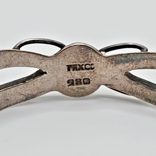 Vintage Taxco 980 Fine Silver Cuff 1940s Mexico Split Band 24.15g Modernist