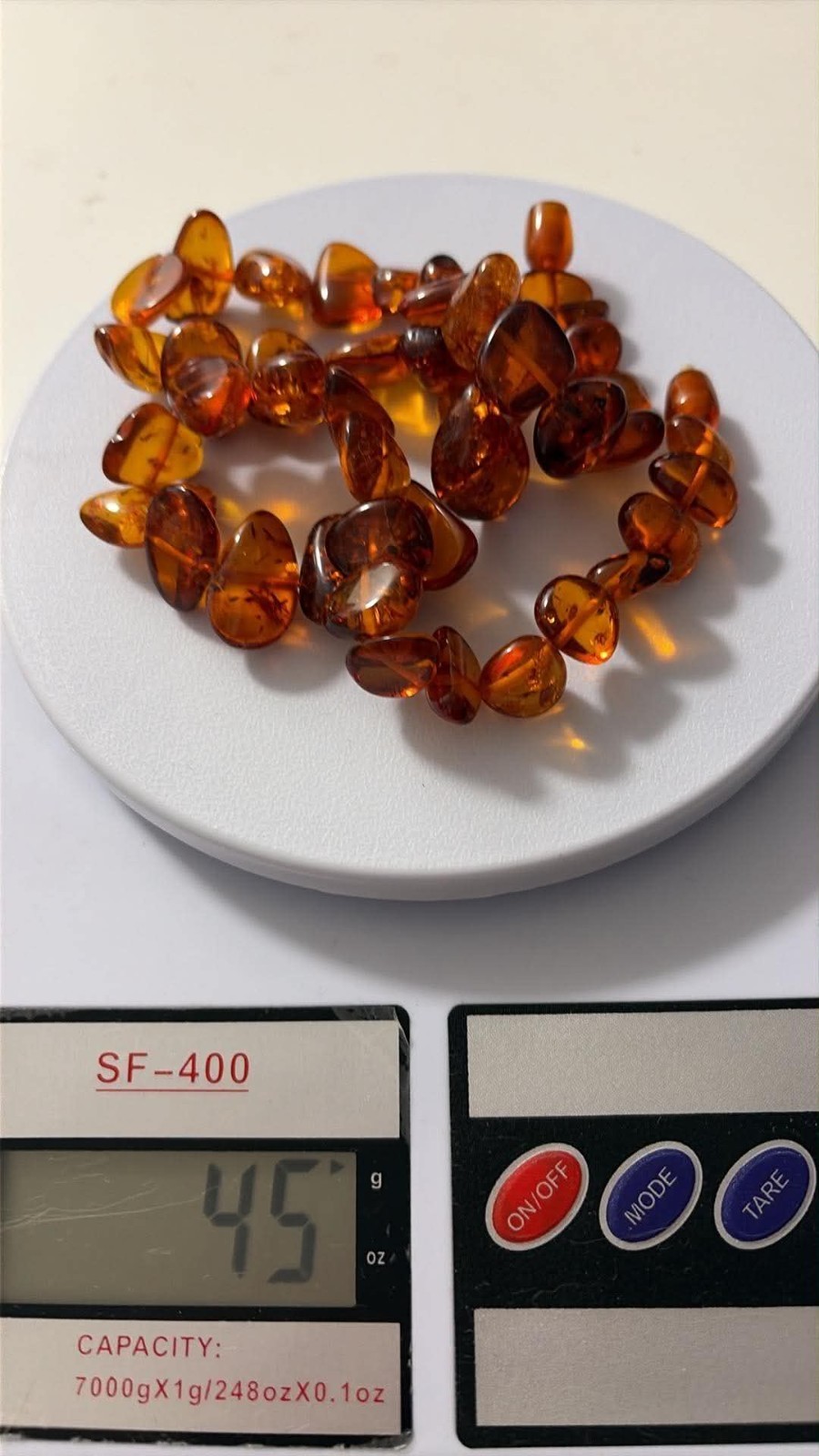 Vintage Natural Honey Baltic Amber Necklace Beads 45 gr 50 cm