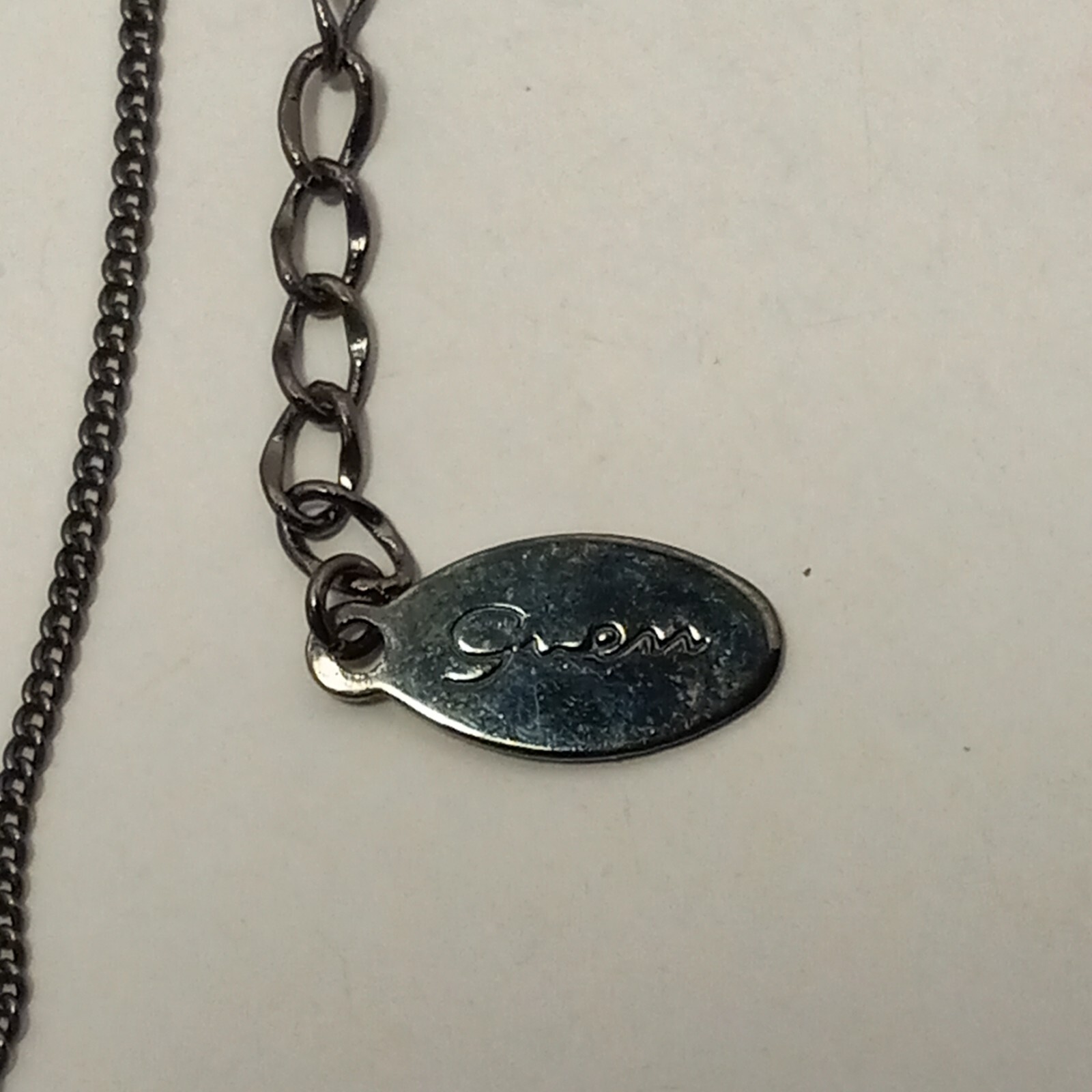 Gwen Stefany mark Vintage Black Stone Woman Necklace