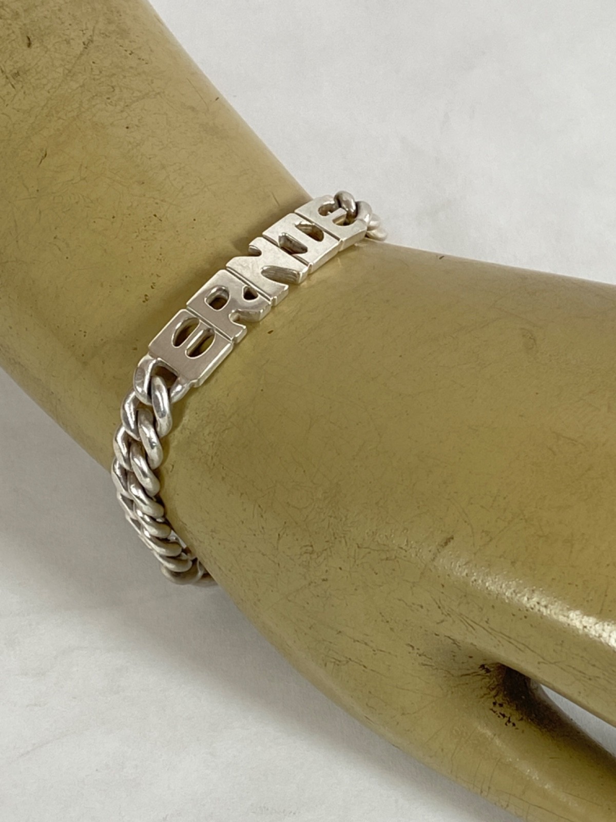 LEONORE DOSKOW Vintage Sterling Silver “Ernie” ID Bracelet – 34.8g / circa 1978