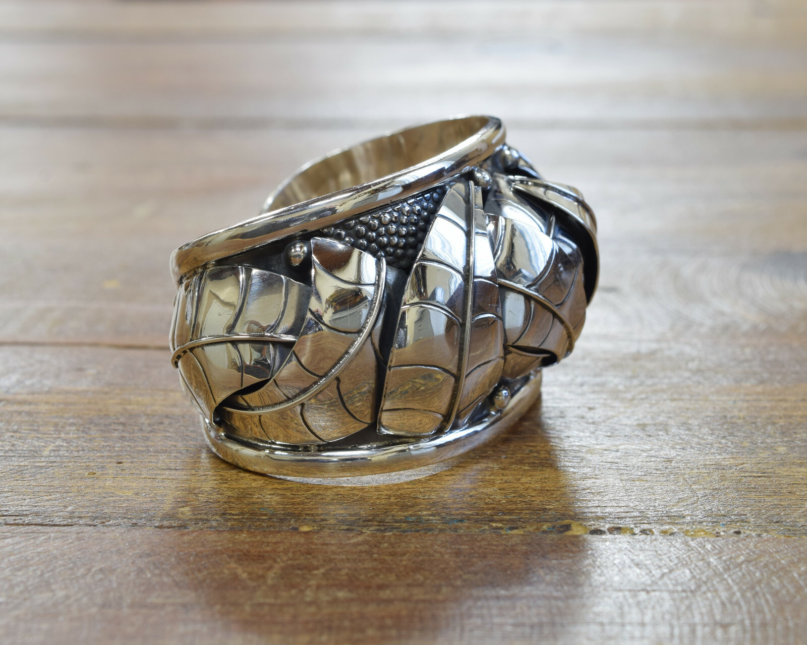 Southwestern Sterling Silver Cuff Bracelet by Dominique Dinouart Design