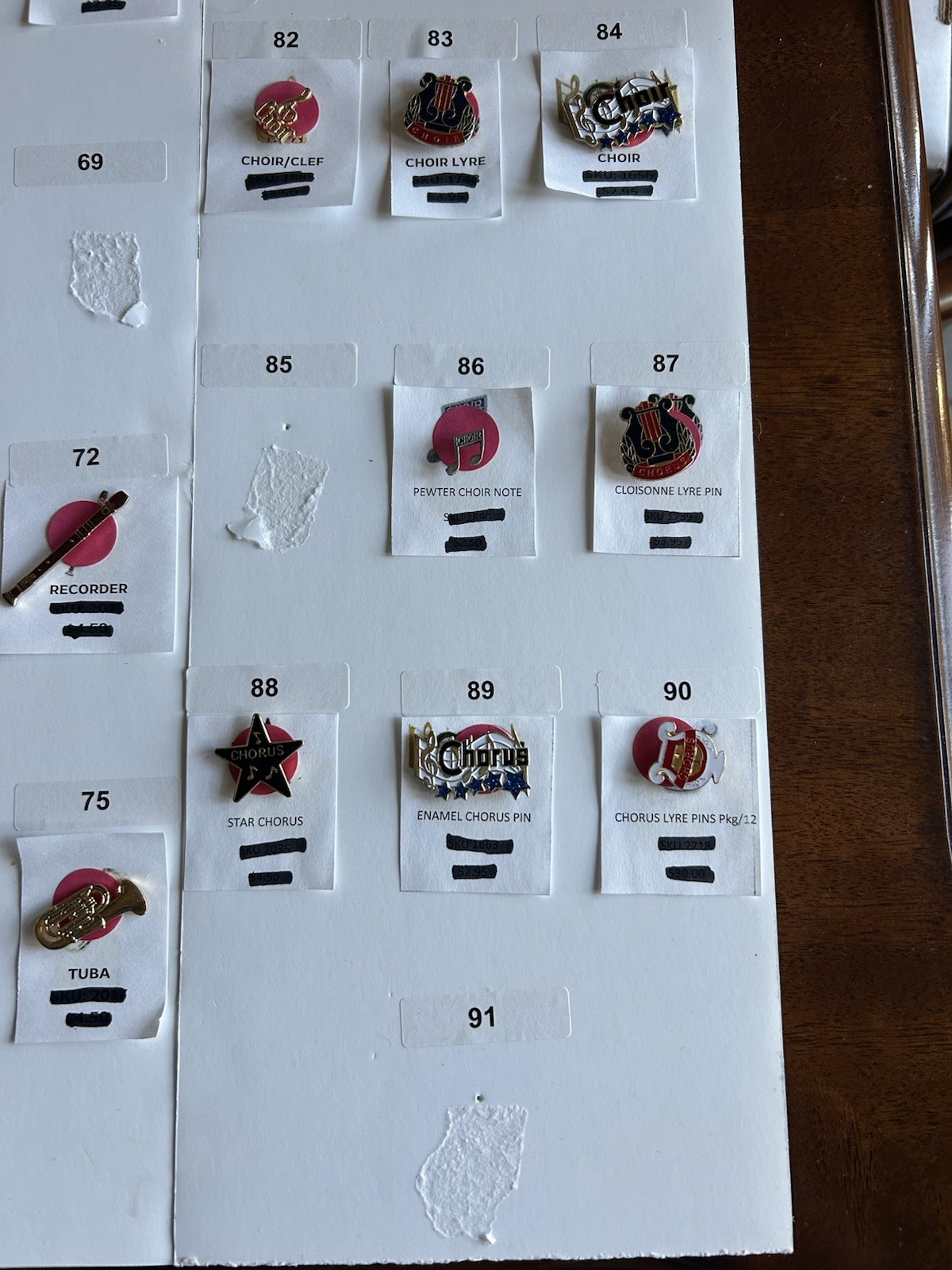 Huge Lot Of 82 Music Themed Pins; Guitar, Musical Notes, Etc All NEW