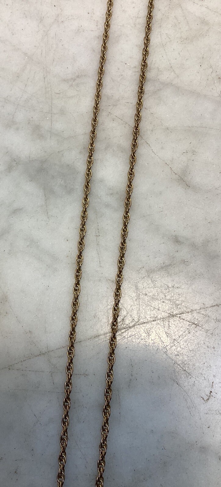 Vintage CA CO Gold Filled Rope Chain Necklace 24” Long