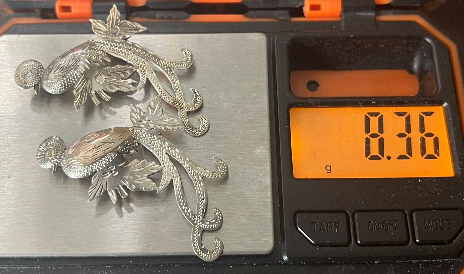 Pair of Vintage 900 Silver Guatemala Quetzal Bird Brooch 2” Long