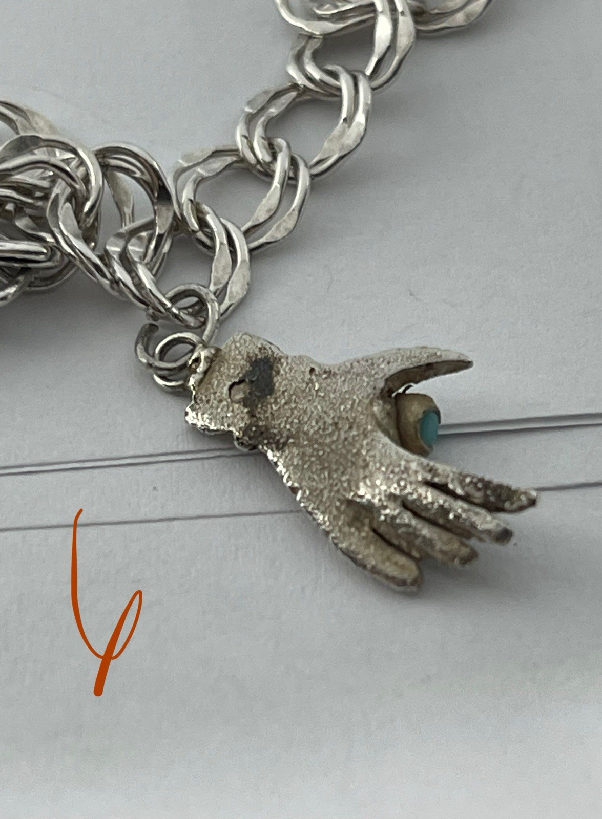 Vintage MCM HANDS that Hold Surprises Sterling Silver Charms Pendants Fobs