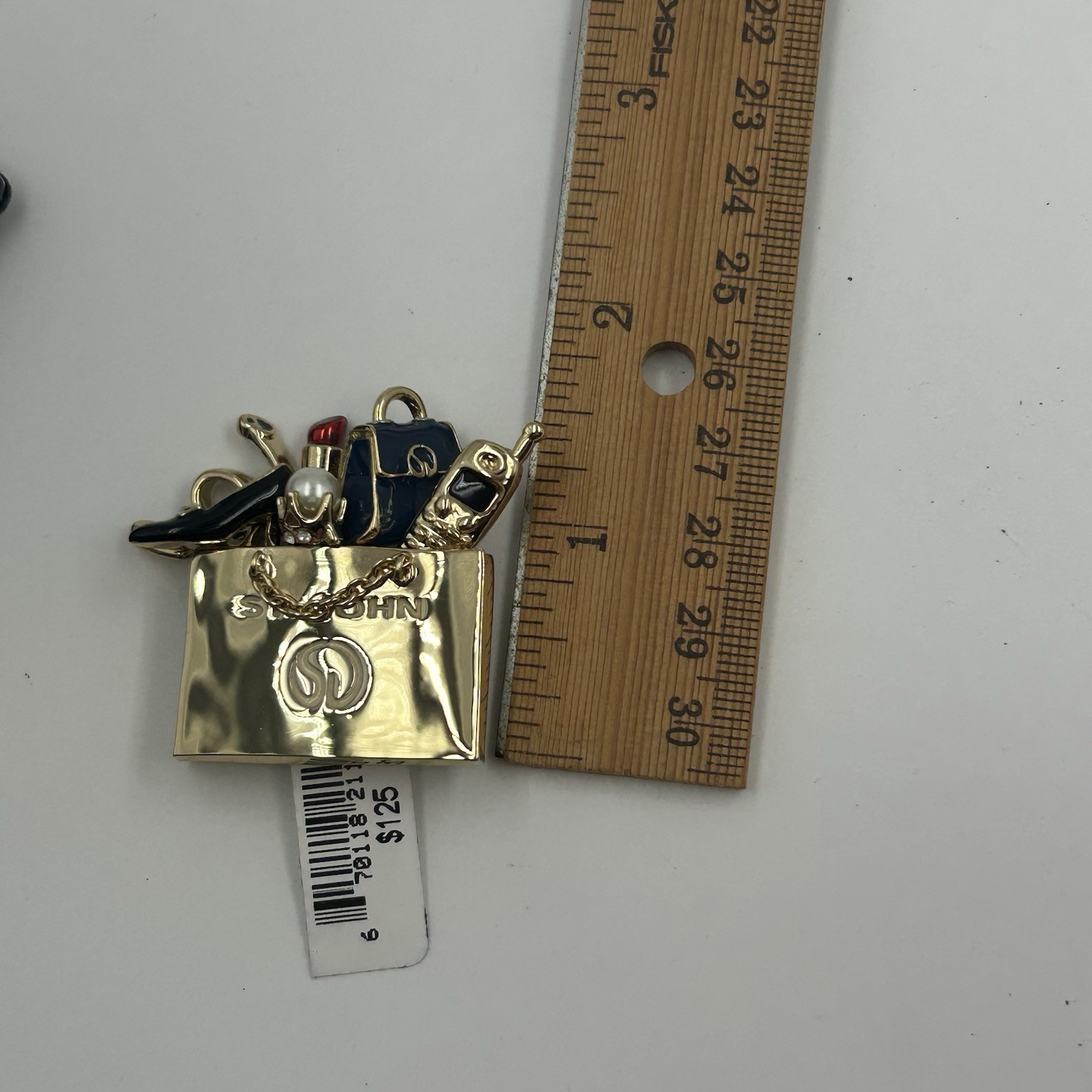 St. John Gold Brooch Lipstick Purse Heels Vintage NEW