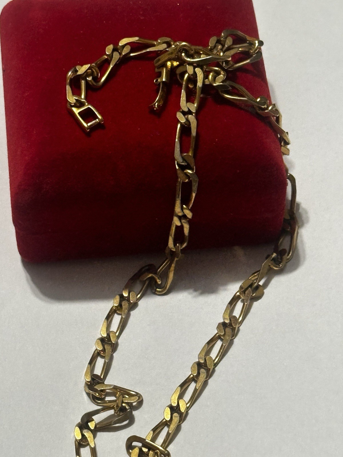 Vintage 1970s Signed Monet Gold-Tone Figaro Chain Necklace 19.5”
