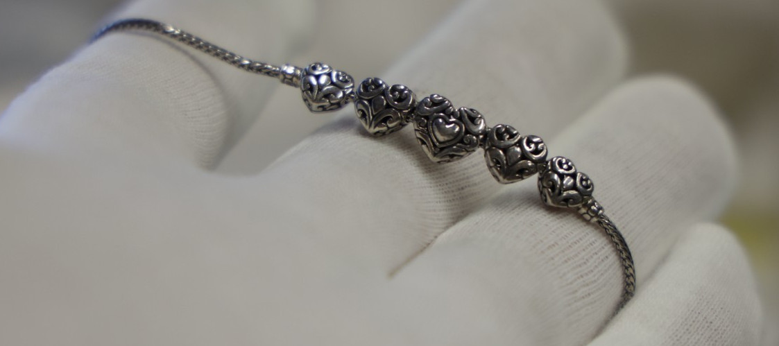 Vintage Sterling Designer ATI Heart Toggle Bracelet 7″ 7.24 Grams