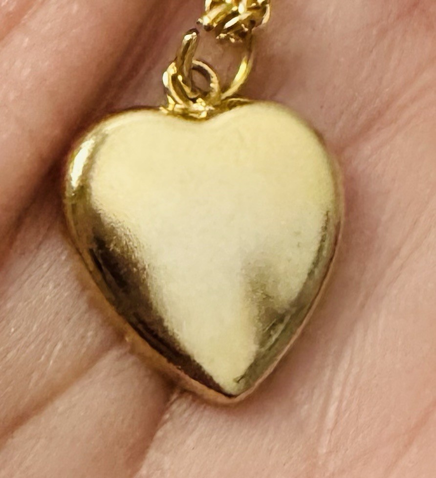 Vintage Blue Enamel Double Sided Gold Necklace