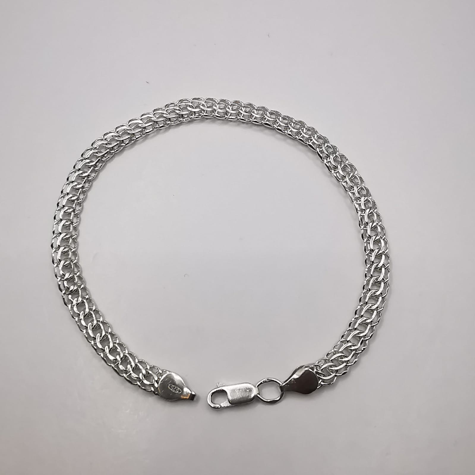 Vintage Sterling Silver Handmade Bracelet 8.86 in (22.5 cm) 0.30 oz (8.50g)