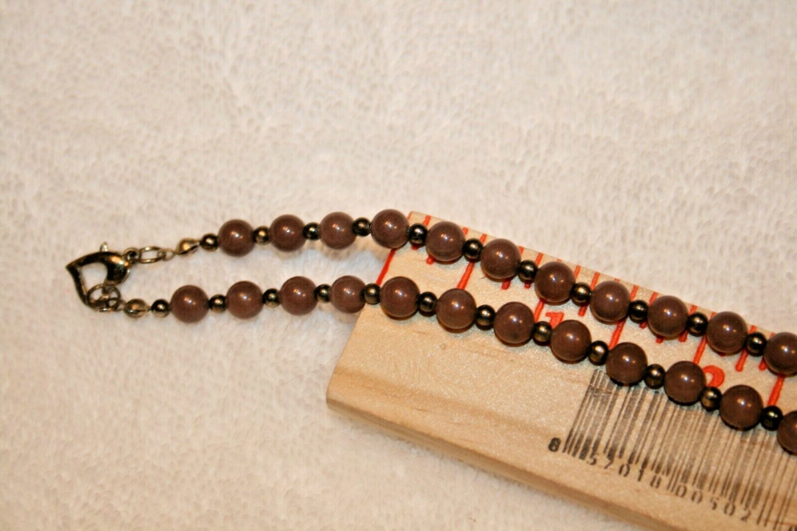Vintage Agate Stone Pendant & Beads Necklace Silver-tone Metals Alloys 16”