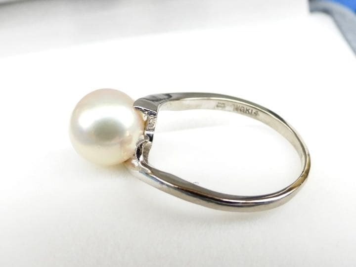 Authentic Vintage Mikimoto Japanese Pearl ring K14