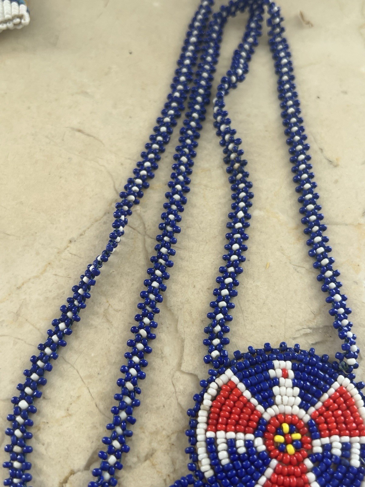 Vintage Native American Seed Bead Coin Purse Wallet Barrette Necklaces Lot