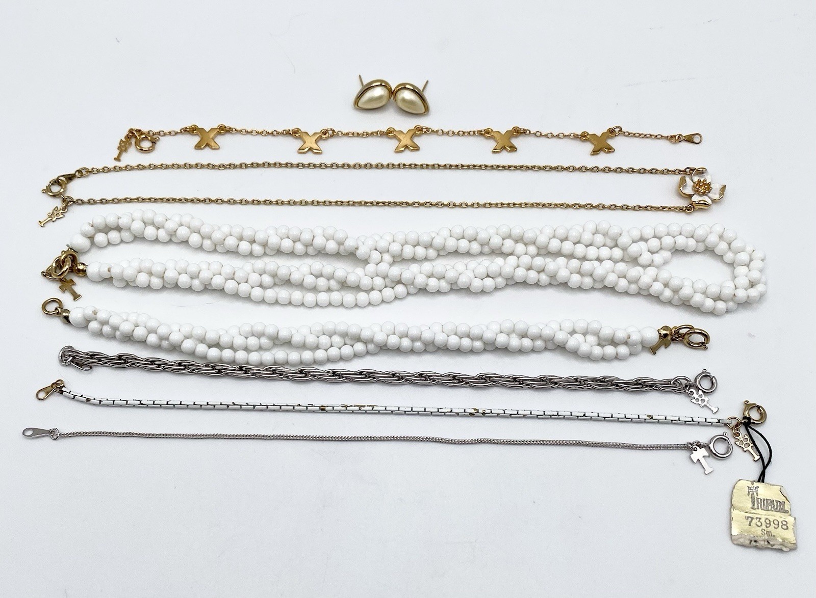 Vintage Trifari Everyday Essentials – 8pc Dainty Layering Jewelry Collection