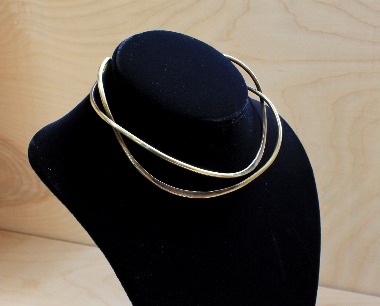 Art Smith – Mid-Century Modernist Jeweler – Signed Forged Brass Necklace