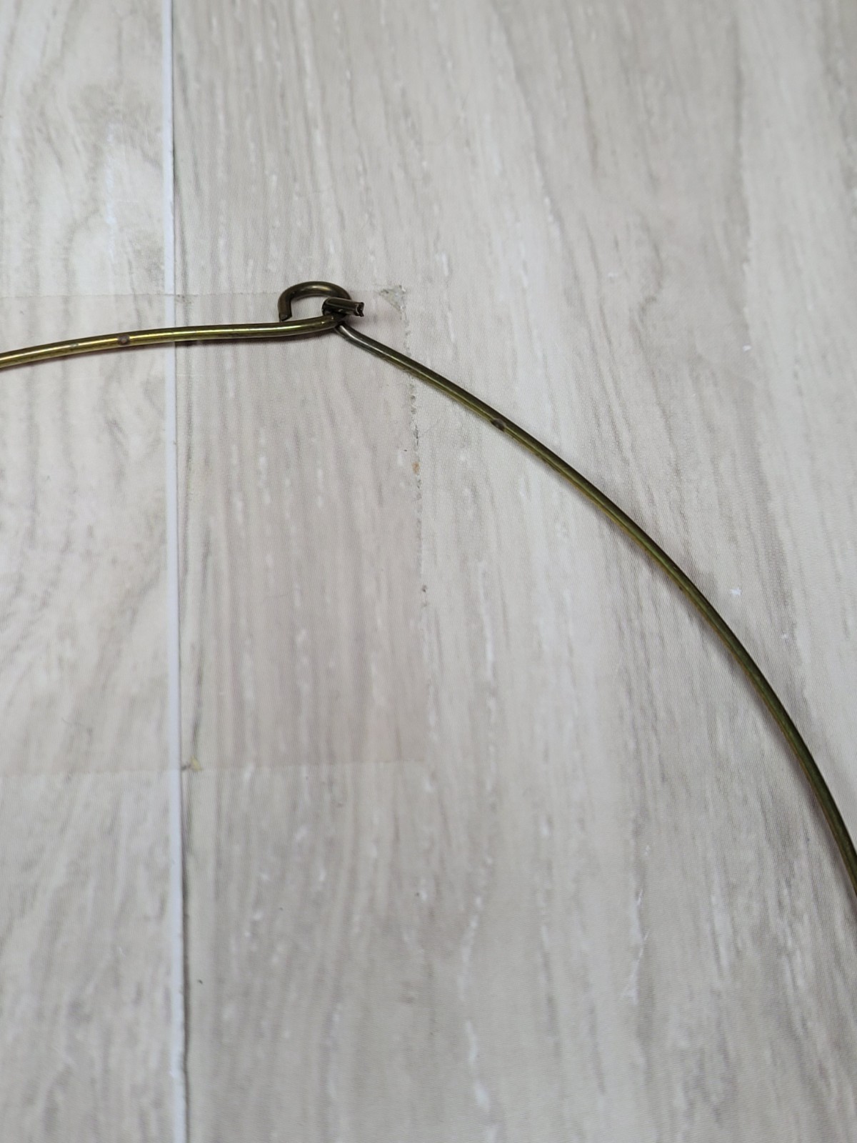 Vintage Art Nouveau Style Brass Choker Necklace Swirl Pendant Boho