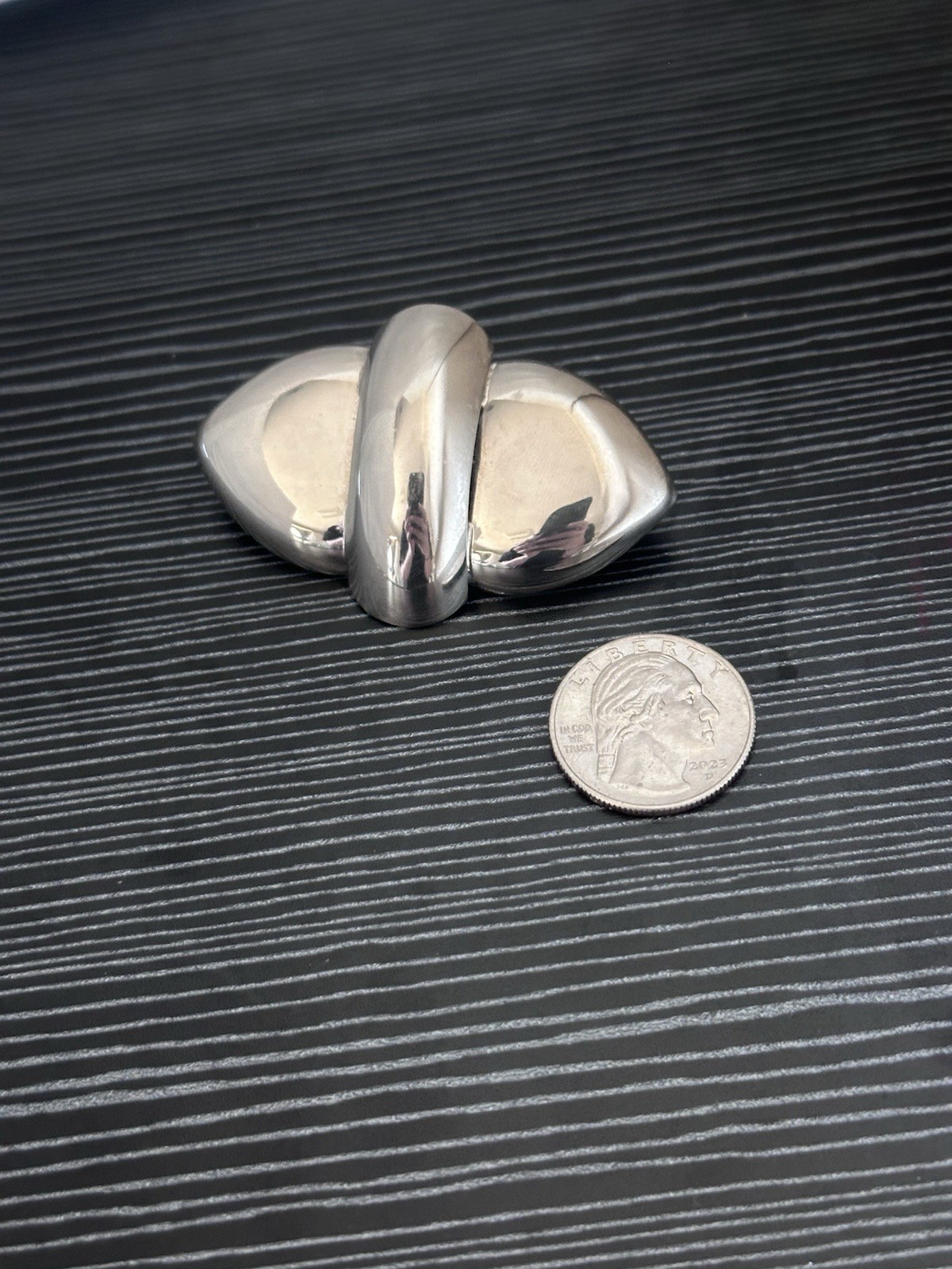 Vintage MCM Sterling Silver Minimalistic Sculptural Brooch