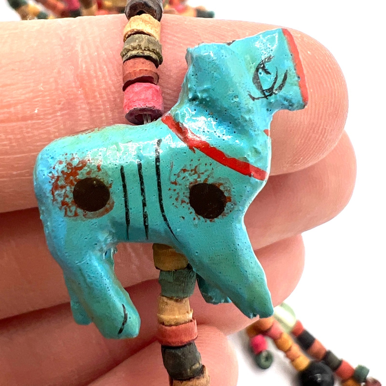 Long Artisan Beaded Animal Necklace with Colorful Fringe – Global Folk Inspired