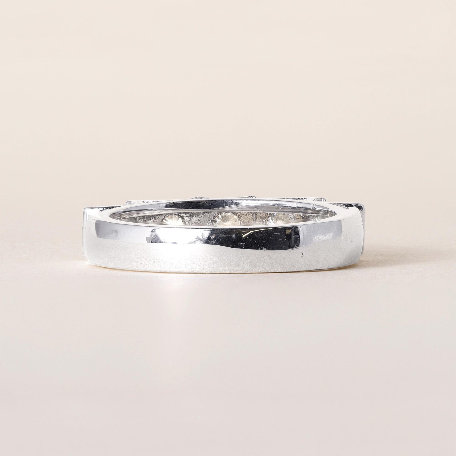 18K White Gold 1 Carat Five Stone Diamond Ring