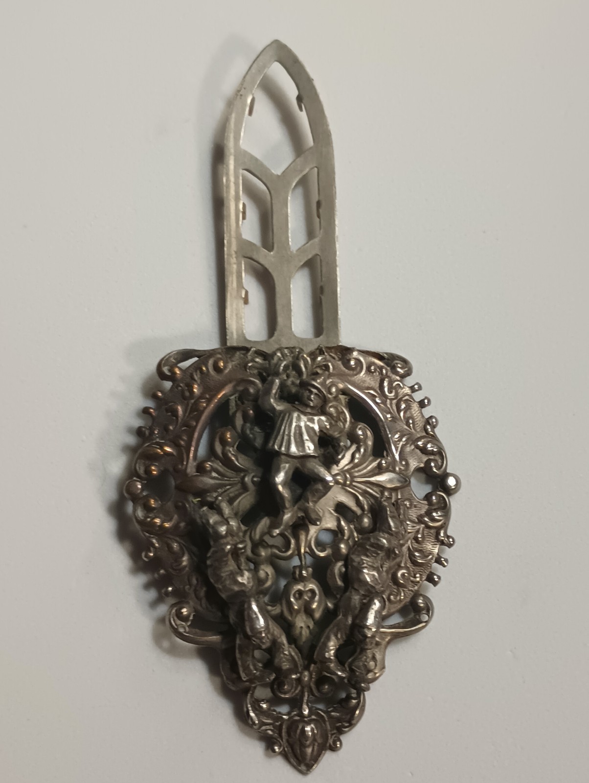 Rare, Vintage Broach/Dress Clip from 1895 To 1910 Era. Sterling Silver Plated.