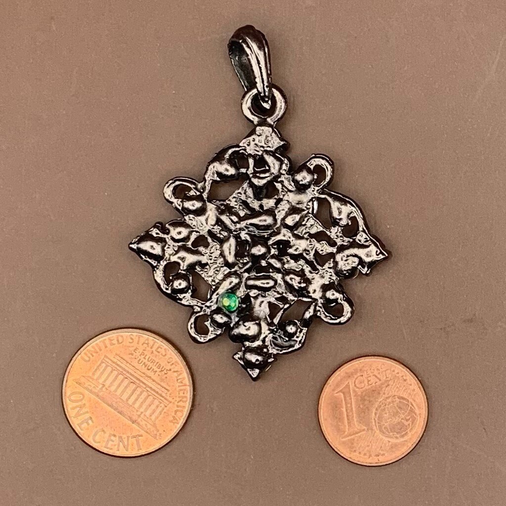 “Pendant” Soviet Era Decorative Jewelry, USSR. 39 x 52 mm/1.53 x 2.04 in, 12.3 g
