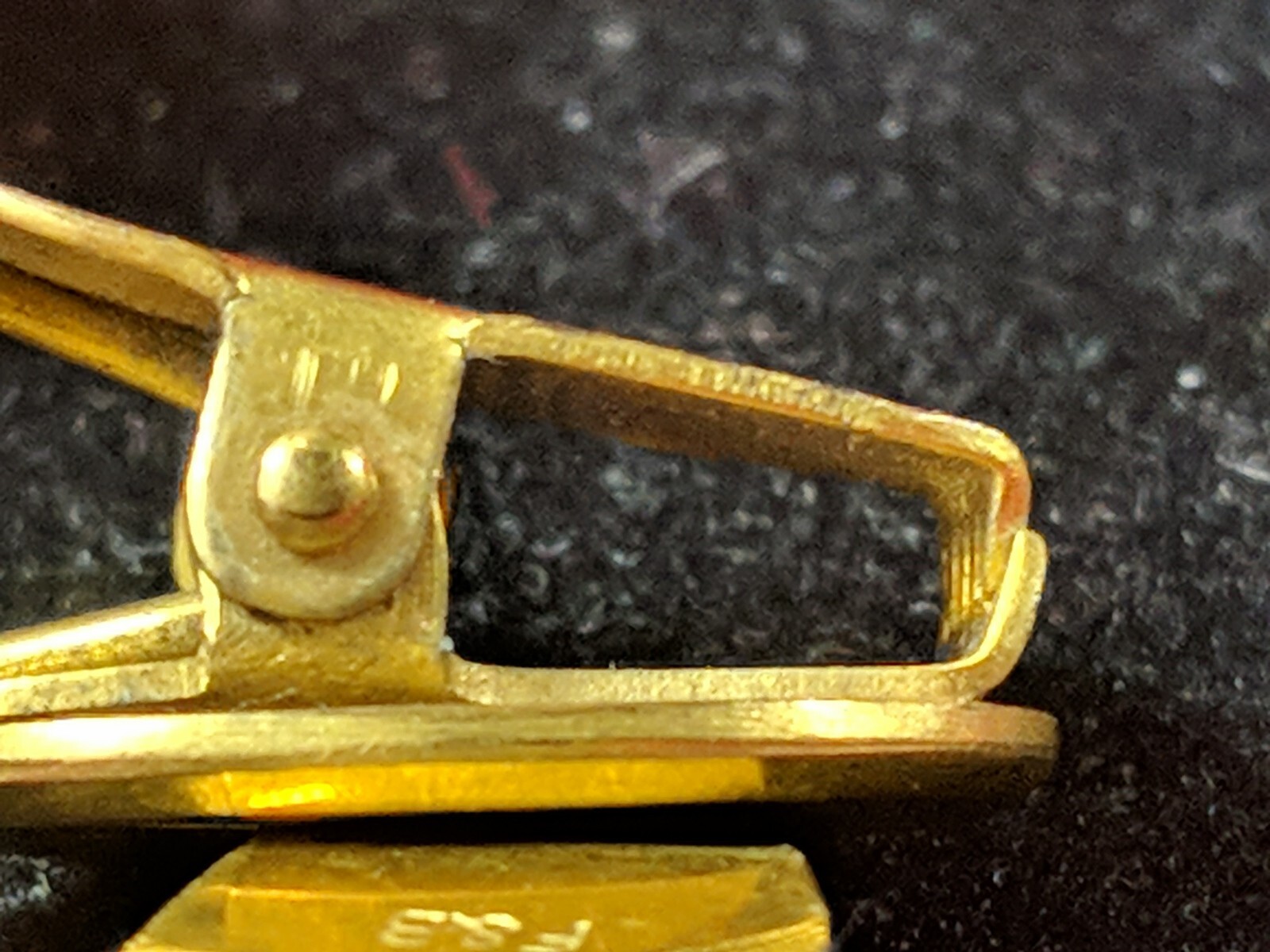 Antique Foster Bailey F & B Tie Clip Estate Engraved Initial Cuff Links Insignia
