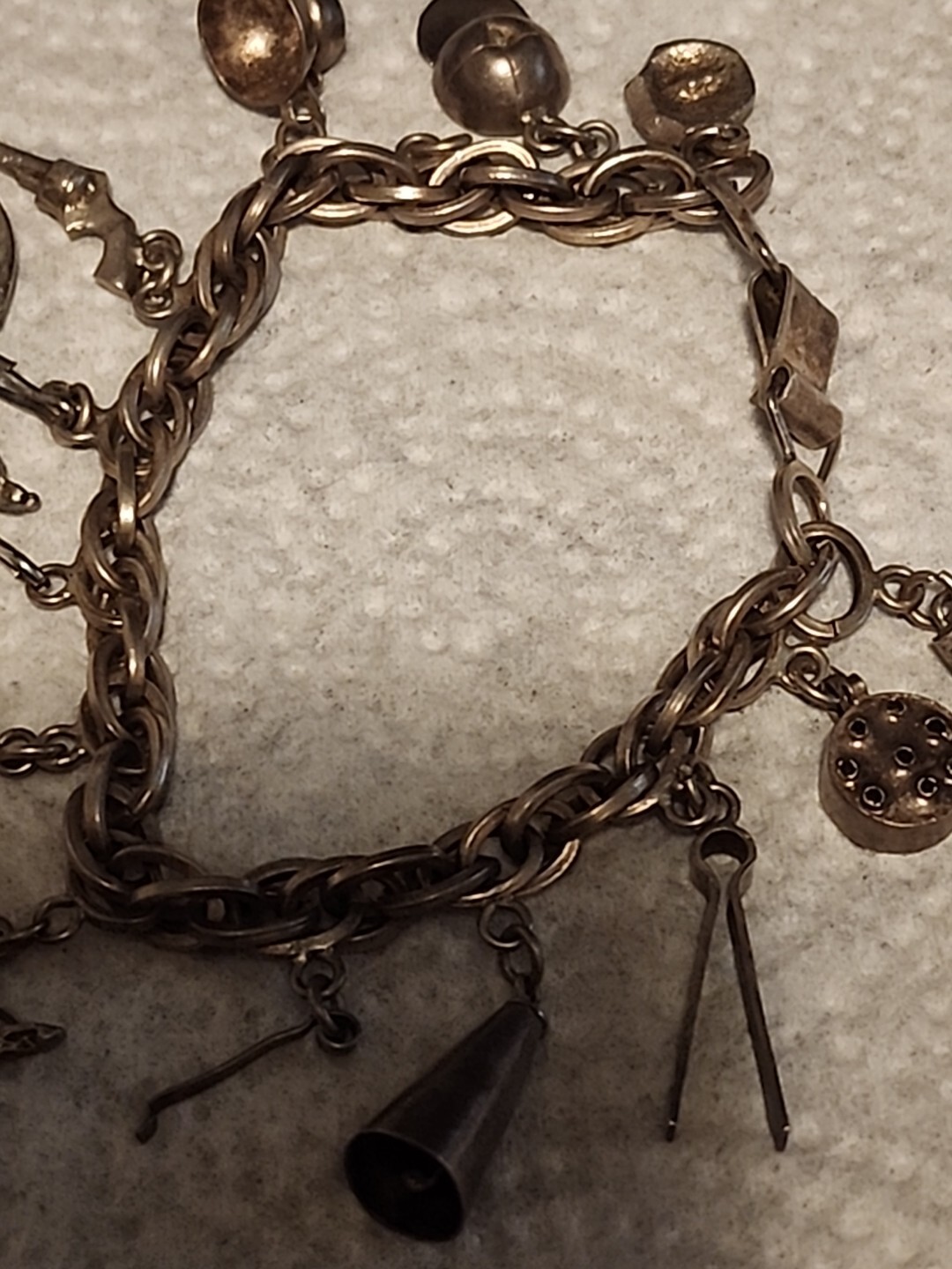 Sterling Silver Vintage Charm Braclet, Original Mexico Piece